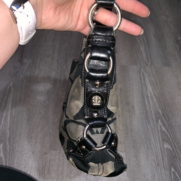 Grey and Black Coach Purse - Picture 7 of 8